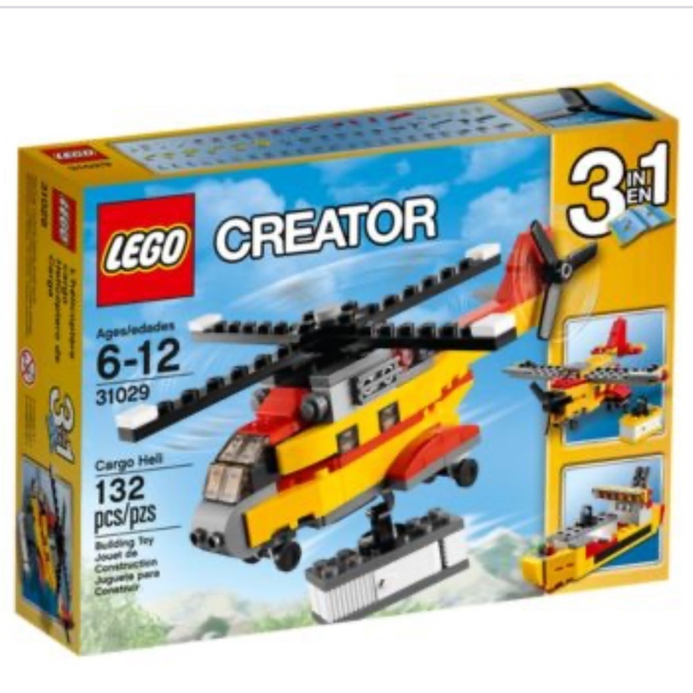 Lego creator cargo heli set 31029 132 pieces new in sealed box